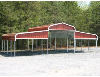 Metal Barn Shelter | Regular Roof | 36W x 21L x 10H | Metal Ag Shelter