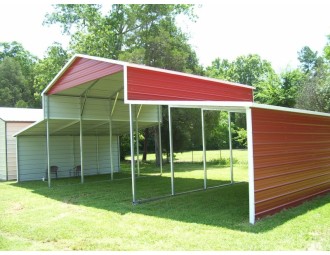 Metal Barn | Boxed Eave Roof | 42W x 21L x 12H | Shelter