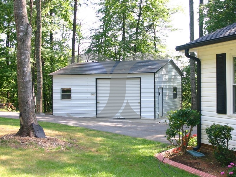 Garage | Boxed Eave Roof | 20W x 26L x 9H |  Side Entry Garage