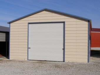 Garage | Boxed Eave Roof | 20W x 21L x 10H | Enclosed Garage