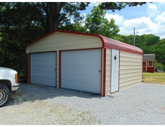 Two-Car Garage | Regular Roof | 18W x 21L x 7H | 2-Car Garage